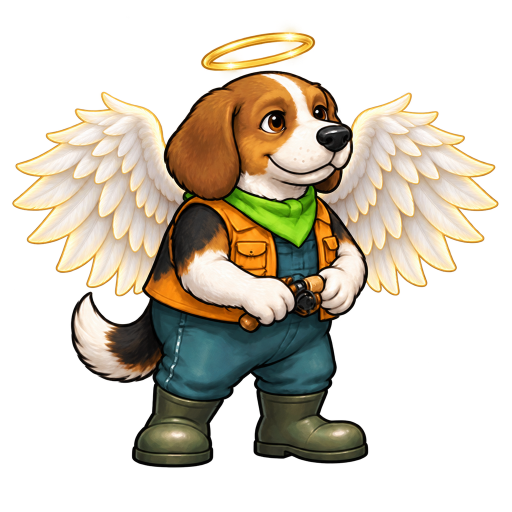 Duke, an example of our custom guardian angel characters